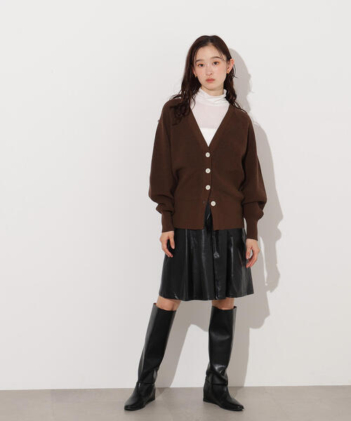 N.（N. Natural Beauty Basic）（エヌエヌナチュラルビューティーベーシック）の「フェイクレザーハーフパンツ（その他パンツ・レディース・ブラウン/ブラック・MEDIUM）」の3枚目の写真