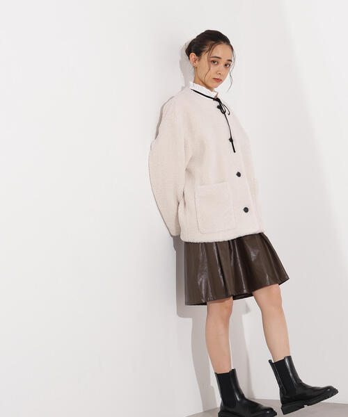 N.（N. Natural Beauty Basic）（エヌエヌナチュラルビューティーベーシック）の「フェイクレザーハーフパンツ（その他パンツ・レディース・ブラウン/ブラック・MEDIUM）」の13枚目の写真