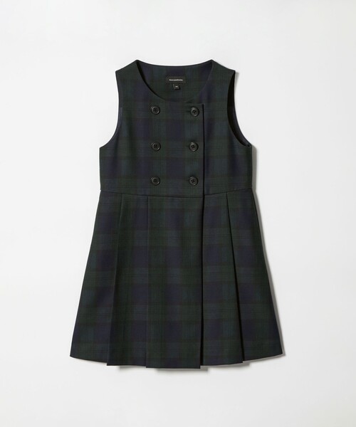 green label relaxing(グリーンレーベルリラクシング)の「TRW ブラックウォッチ ジャンスカ / キッズ 110cm-130cm(ジャンパースカート・キッズ・ダークグリーン・110cm/130cm/120cm)」の9枚目の写真