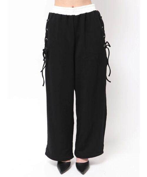 GYDA（ジェイダ）の「サイドレースアップカーブスウェットパンツ（その他パンツ・レディース・グレー/ブラック・FREE）」の12枚目の写真