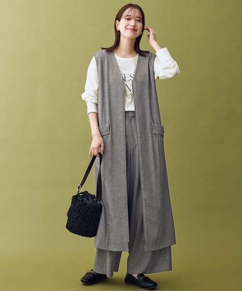 ANY(エニィ)の「【2WAY/セットアップ可】ライトツイードジャンパースカート(スカート・レディース・ライトグレー系6/グレー系6/ダークブラウン系6・LARGE/MEDIUM)」の12枚目の写真