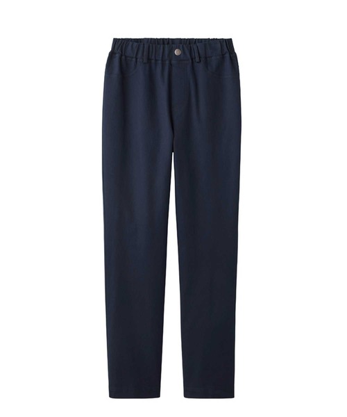 Tuche(トゥシェ)の「Tuche/トゥシェ ストレートパンツ 綿混素材 ストレッチ(その他パンツ・レディース・ネイビー/ブラック・MEDIUM/LARGE/X-LARGE)」の2枚目の写真