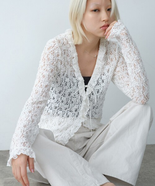 CODE A（コードエー）の「◇fluffy lace blouse（シャツ/ブラウス