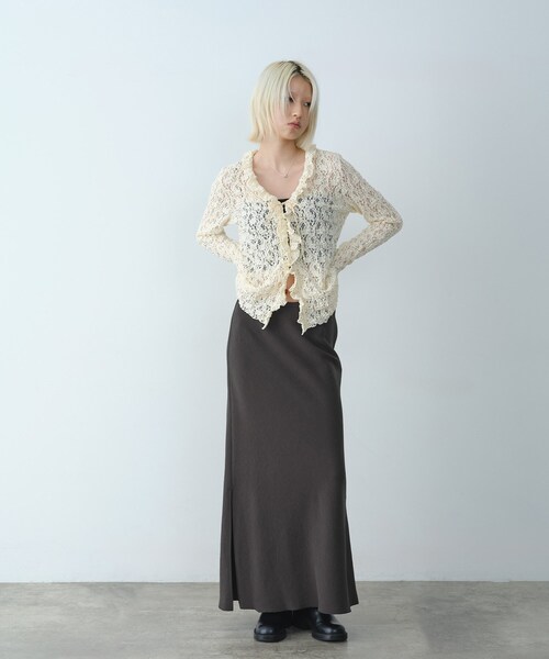 CODE A（コードエー）の「◆fluffy lace blouse（シャツ/ブラウス・レディース・ホワイト/ブラック/オフホワイト・00）」の7枚目の写真