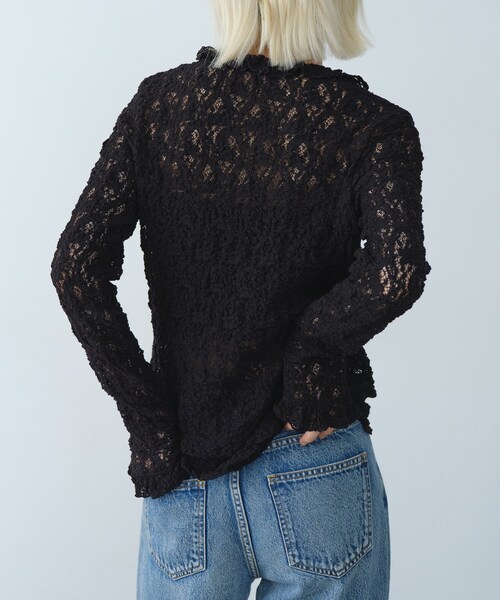 CODE A（コードエー）の「◆fluffy lace blouse（シャツ/ブラウス・レディース・ホワイト/ブラック/オフホワイト・00）」の10枚目の写真