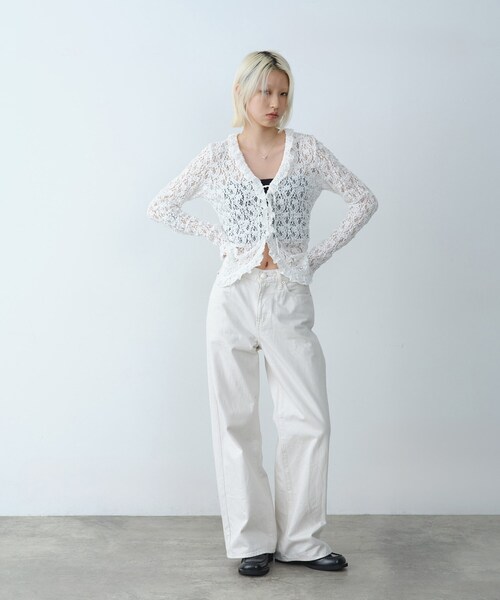 CODE A（コードエー）の「◆fluffy lace blouse（シャツ/ブラウス・レディース・ホワイト/ブラック/オフホワイト・00）」の13枚目の写真