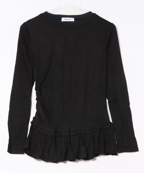 Mayree(メイリー)の「【Mayree】レース リボン カットソー(Tシャツ/カットソー・レディース・ブラック/ホワイト・FREE)」の4枚目の写真