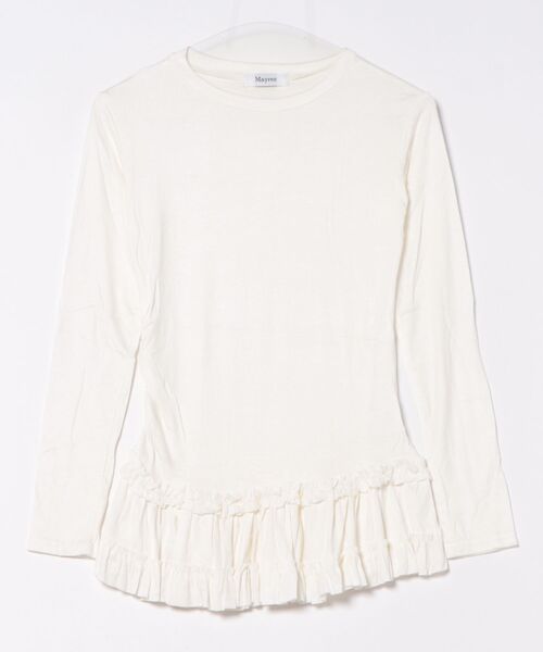 Mayree(メイリー)の「【Mayree】レース リボン カットソー(Tシャツ/カットソー・レディース・ブラック/ホワイト・FREE)」の5枚目の写真