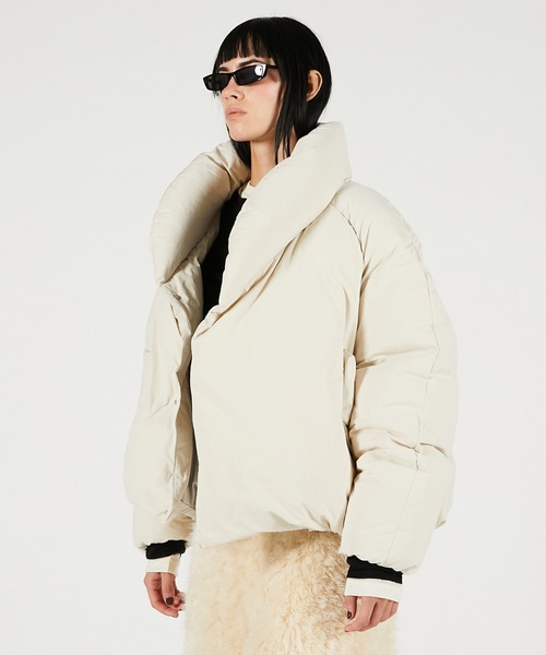 PRANK PROJECT（プランクプロジェクト）の「ショールカラーショートダウン / Shawl Collar Short Down（ダウンジャケット/コート・レディース・イエロー/ブラック/アイボリー・FREE）」の13枚目の写真