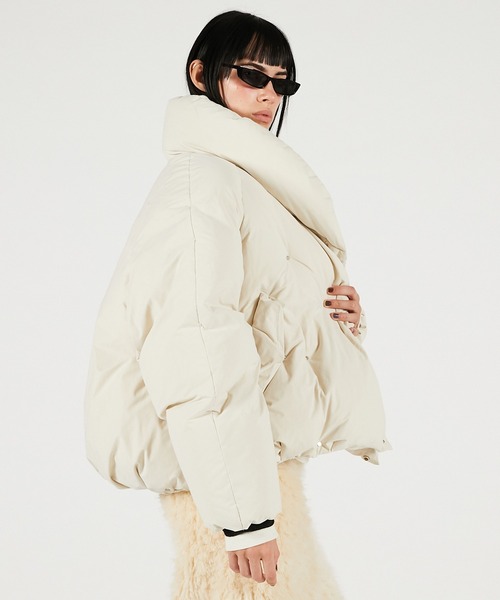 PRANK PROJECT（プランクプロジェクト）の「ショールカラーショートダウン / Shawl Collar Short Down（ダウンジャケット/コート・レディース・イエロー/ブラック/アイボリー・FREE）」の15枚目の写真