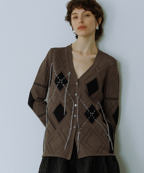 パターンニットカーディガン（カーディガン/ボレロ）｜ADAM ET ROPE