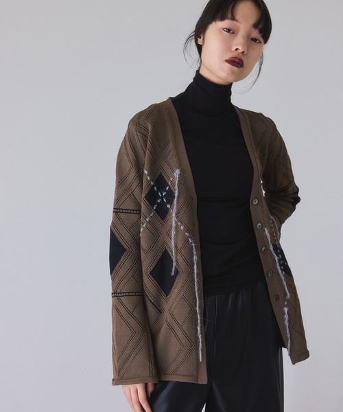 セール】パターンニットカーディガン（カーディガン/ボレロ）｜ADAM ET