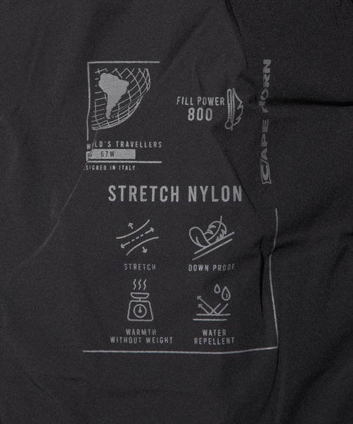 CAPEHORN（ケープホーン）の「CAPE HORN SALTA ECO MURMASKY ケープホーンケープホーン サルタ マーマスキー ダウンコート（ダウンジャケット/コート・レディース・オフホワイト/ブラック/モカ/ホワイト系1/ベージュ系1・42/40/44/46）」の8枚目の写真