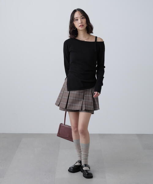 FREE'S MART(フリーズマート)の「◆ワンショルダーストラップニット(ニット/セーター・レディース・グレー/ブラック/ホワイト/ピンク・FREE)」の11枚目の写真