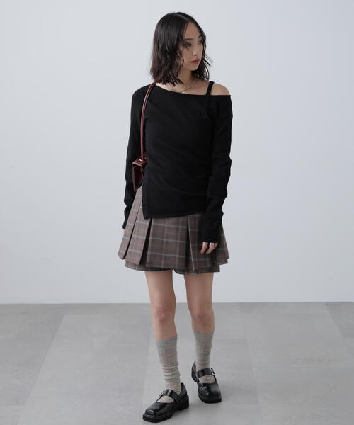 FREE'S MART(フリーズマート)の「◆ワンショルダーストラップニット(ニット/セーター・レディース・グレー/ブラック/ホワイト/ピンク・FREE)」の13枚目の写真