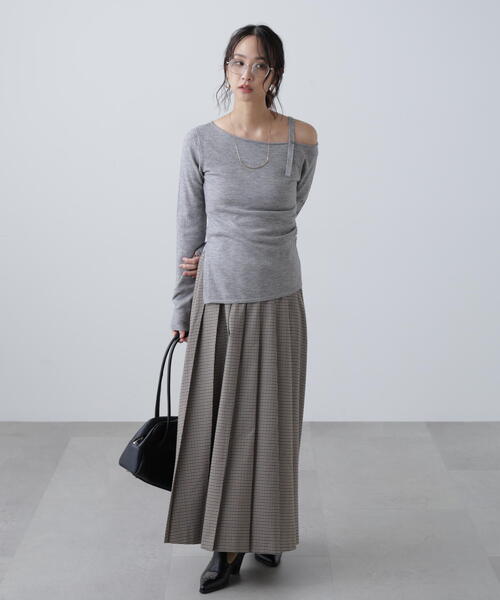 FREE'S MART(フリーズマート)の「◆ワンショルダーストラップニット(ニット/セーター・レディース・グレー/ブラック/ホワイト/ピンク・FREE)」の21枚目の写真