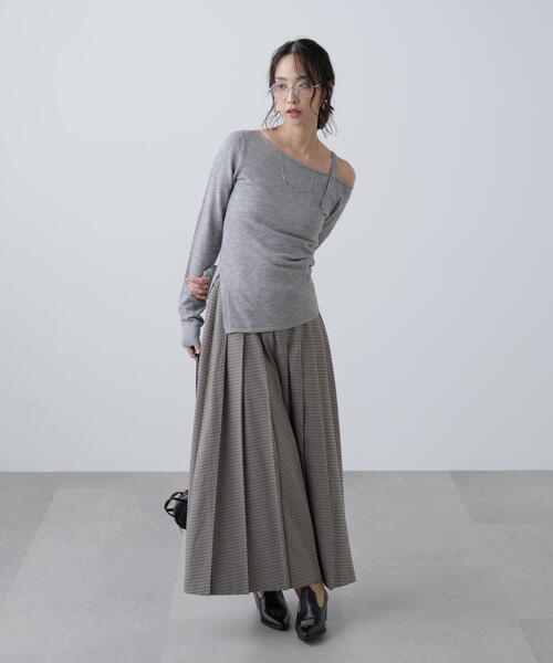 FREE'S MART(フリーズマート)の「◆ワンショルダーストラップニット(ニット/セーター・レディース・グレー/ブラック/ホワイト/ピンク・FREE)」の22枚目の写真