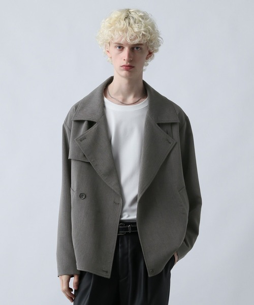 HARE（ハレ）の「【SET UP対応】カルゼトレンチブルゾン(HARE)（ブルゾン・メンズ・グレー/ブラック/オレンジ・SMALL/MEDIUM）」の9枚目の写真