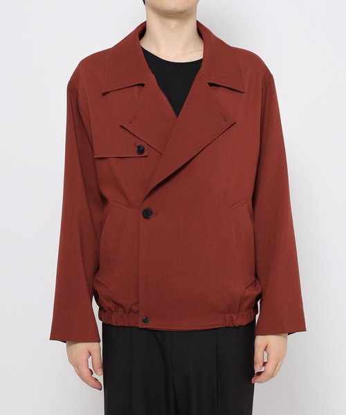 HARE（ハレ）の「【SET UP対応】カルゼトレンチブルゾン(HARE)（ブルゾン・メンズ・グレー/ブラック/オレンジ・SMALL/MEDIUM）」の12枚目の写真