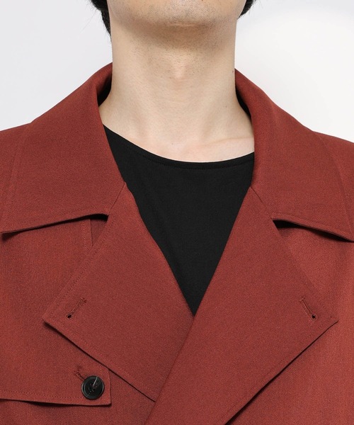 HARE（ハレ）の「【SET UP対応】カルゼトレンチブルゾン(HARE)（ブルゾン・メンズ・グレー/ブラック/オレンジ・SMALL/MEDIUM）」の15枚目の写真