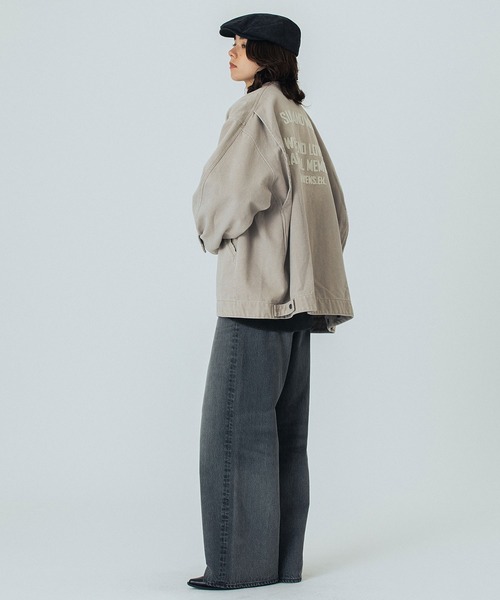 ROSE BUD（ローズバッド）の「(GENE HEAVENS)EMBROIDERED BARN JACKET（ブルゾン・レディース・ネイビー/ライトグレー・ONE SIZE）」の15枚目の写真