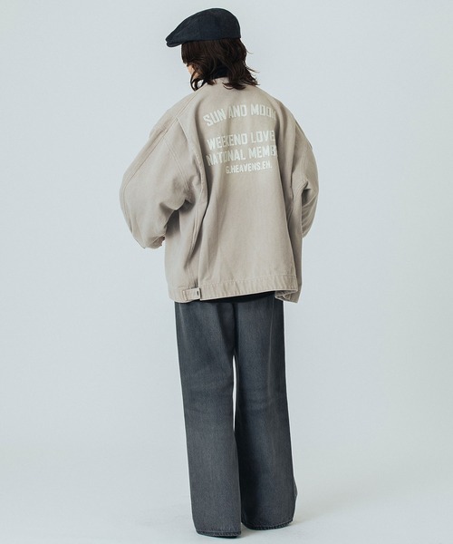 ROSE BUD（ローズバッド）の「(GENE HEAVENS)EMBROIDERED BARN JACKET（ブルゾン・レディース・ネイビー/ライトグレー・ONE SIZE）」の16枚目の写真