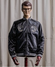 Coffee & Cigarettes(コーヒーアンドシガレッツ)の10B2 FAR EAST “MOON HOWL” Souvenir Jacket サテンスカジャン 狼柄(スカジャン)