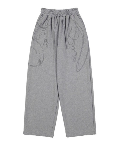 FANCY CLUB（ファンシークラブ）の「【FANCY CLUB】KEYCHAIN EYELET SWEATPANTS / 【ファンシークラブ】キーチェーンアイレットスウェットパンツ（スウェットパンツ・レディース・杢グレー/ブラック・ONE SIZE）」の20枚目の写真