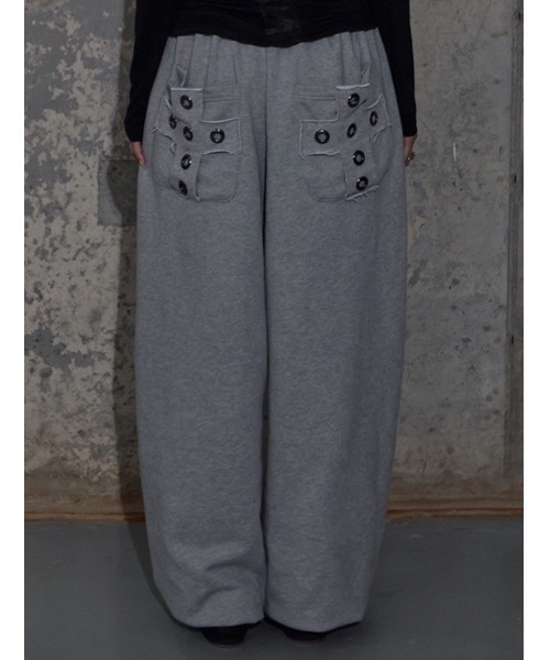 FANCY CLUB（ファンシークラブ）の「【FANCY CLUB】KEYCHAIN EYELET SWEATPANTS / 【ファンシークラブ】キーチェーンアイレットスウェットパンツ（スウェットパンツ・レディース・杢グレー/ブラック・ONE SIZE）」の18枚目の写真
