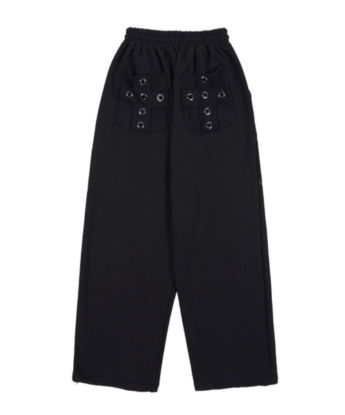 FANCY CLUB（ファンシークラブ）の「【FANCY CLUB】KEYCHAIN EYELET SWEATPANTS / 【ファンシークラブ】キーチェーンアイレットスウェットパンツ（スウェットパンツ・レディース・杢グレー/ブラック・ONE SIZE）」の10枚目の写真