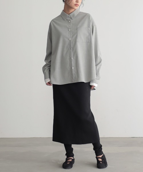 for/c（フォーシー）の「レギンスドッキングニットスカート【サスティナブル】（スカート・レディース・ブラック/グレー・M/L）」の7枚目の写真