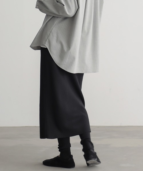 for/c（フォーシー）の「レギンスドッキングニットスカート【サスティナブル】（スカート・レディース・ブラック/グレー・M/L）」の6枚目の写真