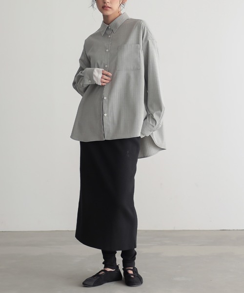 for/c（フォーシー）の「レギンスドッキングニットスカート【サスティナブル】（スカート・レディース・ブラック/グレー・M/L）」の10枚目の写真