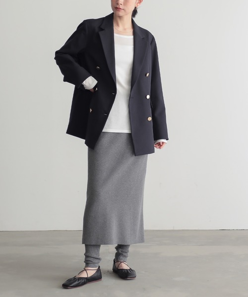 for/c（フォーシー）の「レギンスドッキングニットスカート【サスティナブル】（スカート・レディース・ブラック/グレー・M/L）」の14枚目の写真