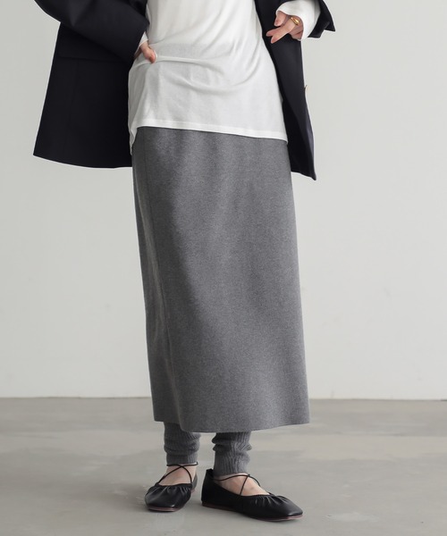 for/c（フォーシー）の「レギンスドッキングニットスカート【サスティナブル】（スカート・レディース・ブラック/グレー・M/L）」の11枚目の写真