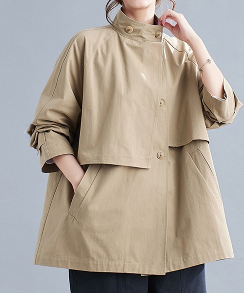 セール】ケープ風デザイントレンチコート（トレンチコート）｜ONEP