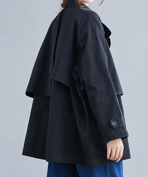 セール】ケープ風デザイントレンチコート（トレンチコート）｜ONEP