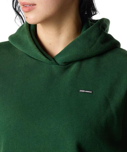 UNDER ARMOUR(アンダーアーマー)の「UAアイコン ヘビーウェイト フリース オーバーサイズド プルオーバー フーディー(ライフスタイル/レディース)(スウェット・レディース・ライム・S/L/M)」の5枚目の写真