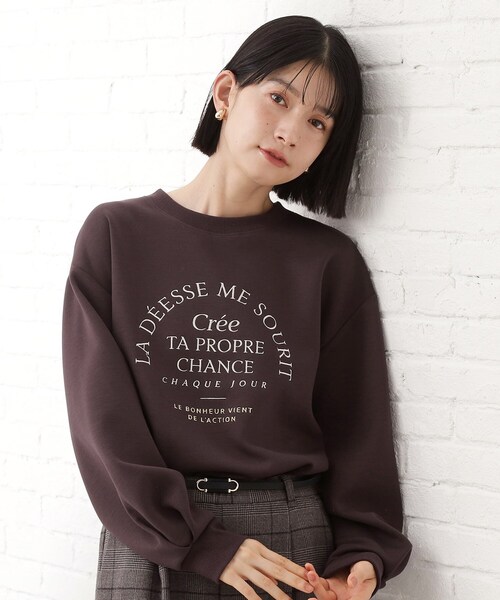 THE SHOP TK (ザ ショップ ティーケー )の「ロゴアソートプルオーバー【洗濯機OK】(Tシャツ/カットソー・レディース・ナチュラル/アイボリー/ダークブラウン/スミクロ・12/13)」の1枚目の写真