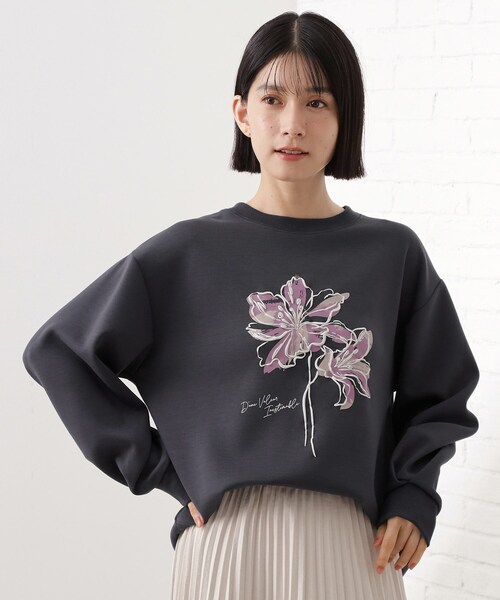 THE SHOP TK (ザ ショップ ティーケー )の「ロゴアソートプルオーバー【洗濯機OK】(Tシャツ/カットソー・レディース・ナチュラル/アイボリー/ダークブラウン/スミクロ・12/13)」の4枚目の写真