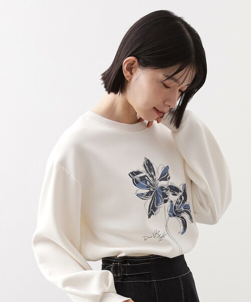 THE SHOP TK (ザ ショップ ティーケー )の「ロゴアソートプルオーバー【洗濯機OK】(Tシャツ/カットソー・レディース・ナチュラル/アイボリー/ダークブラウン/スミクロ・12/13)」の6枚目の写真