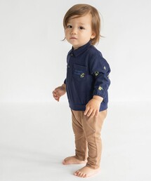 BRANSHES（ブランシェス）の「【おそろい】きんもくせい刺繍カバーオール（ロンパース）」