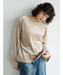 Lame velour back cut top