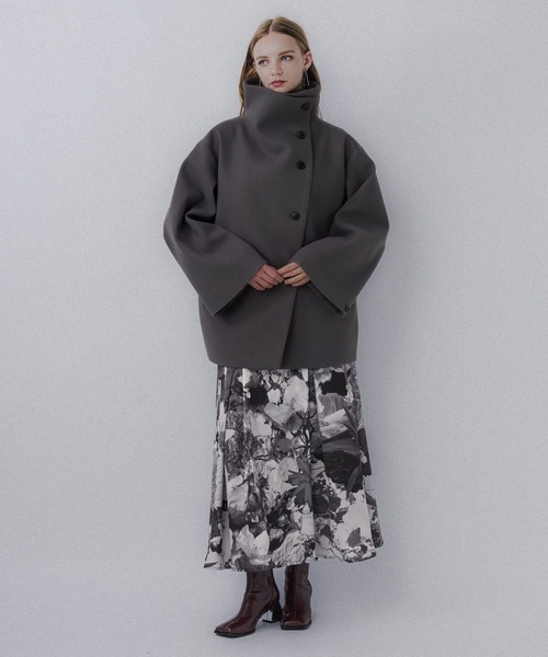 HARE（ハレ）の「フラワーバックレースアップハイウエストスカート(HARE)（スカート・レディース・ホワイト/ブラック・FREE）」の5枚目の写真