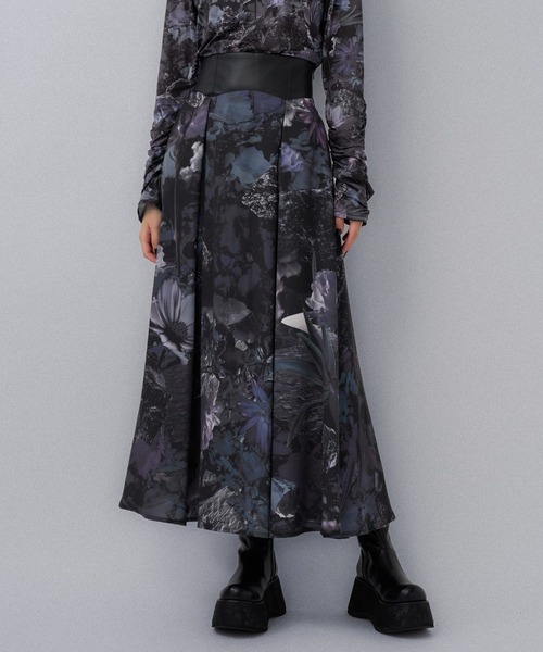 HARE（ハレ）の「フラワーバックレースアップハイウエストスカート(HARE)（スカート・レディース・ホワイト/ブラック・FREE）」の10枚目の写真