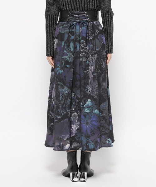 HARE　フラワーバックレースアップハイウエストスカート　25 A/W 完売品 楽天市場】フラワーバックレースアップハイウエストスカート HARE ハレ