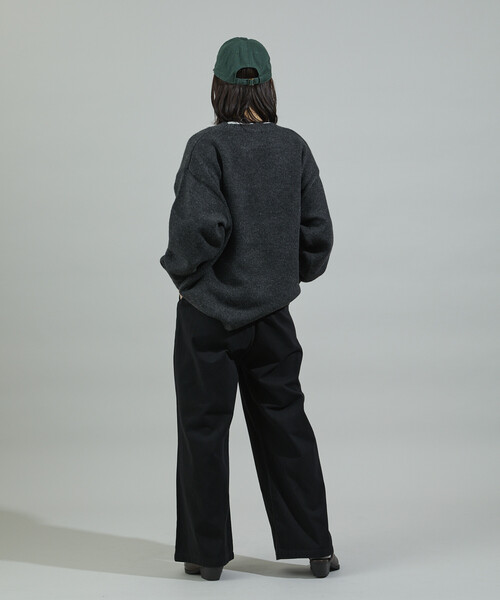 セール】ジャカード ビッグ 配色 ロゴニット/ジャガードロゴニット