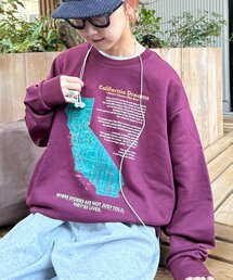 CIAOPANIC TYPY | 【ユニセックス】マップ柄ロゴスウェットプルオーバー(スウェット)