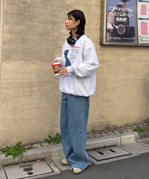 CIAOPANIC TYPY(チャオパニックティピー)の「【ユニセックス】マップ柄ロゴスウェットプルオーバー(スウェット・メンズ・ブラック/ボルドー/ライトグレー・MEDIUM/LARGE)」の15枚目の写真