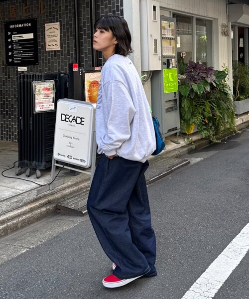 CIAOPANIC TYPY(チャオパニックティピー)の「【ユニセックス】マップ柄ロゴスウェットプルオーバー(スウェット・メンズ・ブラック/ボルドー/ライトグレー・MEDIUM/LARGE)」の22枚目の写真